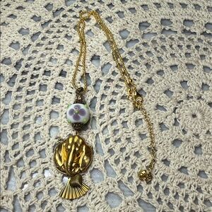 elephant & glass Pendant Necklace